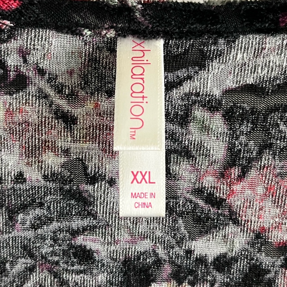 Xhilaration XXL Black Floral Duster - Picture 7 of 8